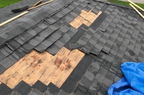 Roof missing shingles