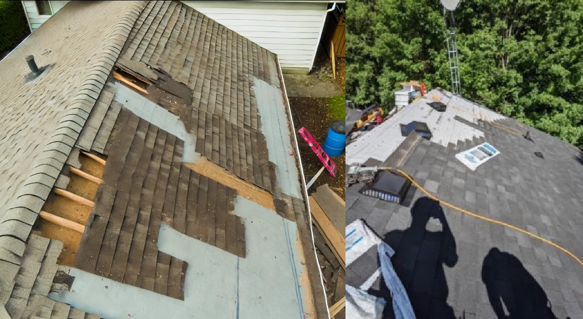 Bad vs Good roofing company work